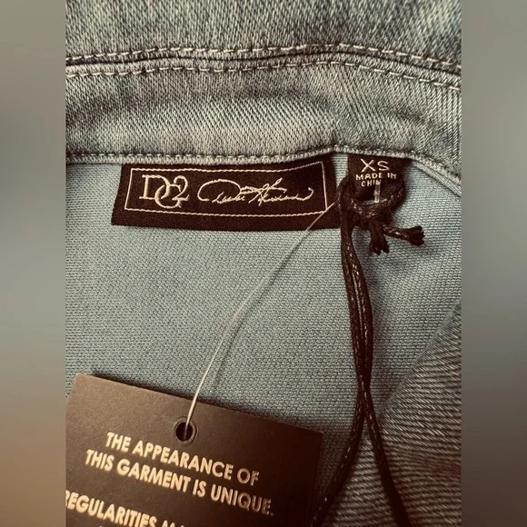 DG2 Stretch Knit Denim Shirtdress - Picture 8 of 11